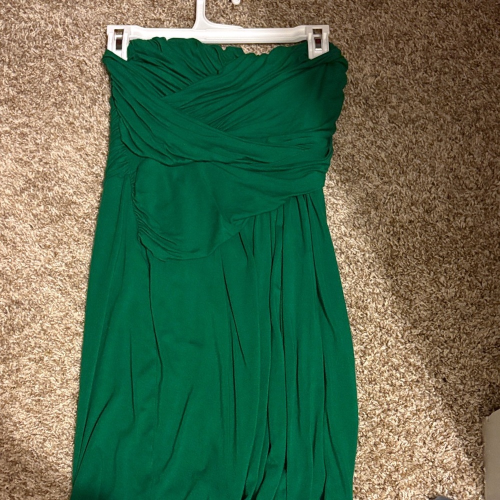 Express Strapless Dress in Vibrant Green